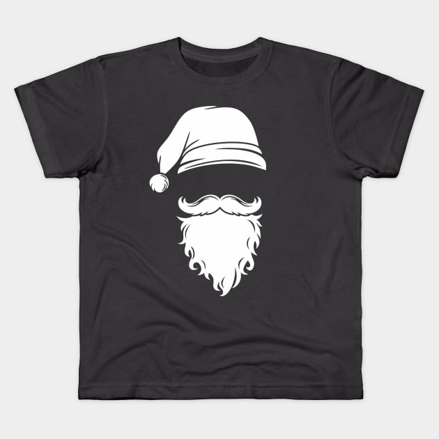 Santa Beard Kids T-Shirt by pmuirart